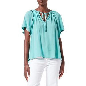 s.Oliver Damesblouse met korte mouwen, turquoise, 42