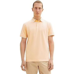 TOM TAILOR Poloshirt voor heren, 31503 - Oranje Vintage Beige Twotone, L