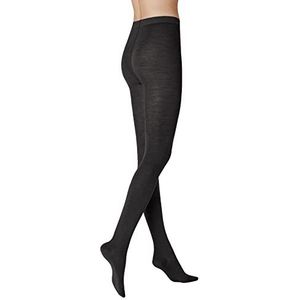 KUNERT Sensual Merino 384000 Damespanty, ondoorzichtig, gebreide panty van merinowol, vochtregulerend en ademend, temperatuurregulerend, Black 0070, 36/38