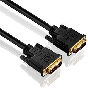 PureInstall PI4200-250 Dual Link DVI-kabel (DVI-D-stekker (24+1) naar DVI-D stekker (24+1)), 25m, zwart