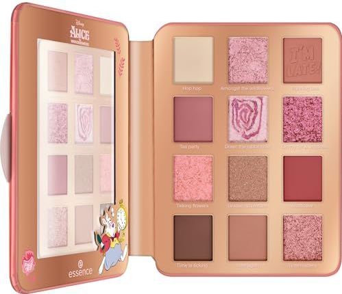 essence Disney Alice in Wonderland oogschaduwpalet, langhoudend, hooggepigmenteerd, direct resultaat, glimmend, metallic (16g)