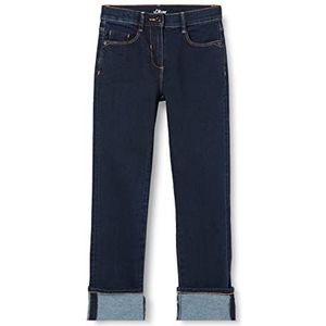 s.Oliver Meisjes Suri: Straight Fit-jeans, donkerblauw (dark blue denim), 152 cm (Slank)