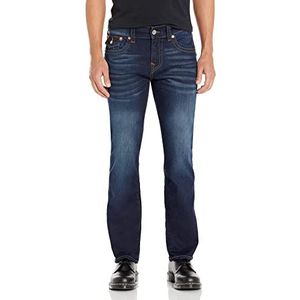 True Religion Heren Ricky Flap 34 binnennaad jeans, donker wassen, modderig water, 50, Donker wassen, modderig water, 34