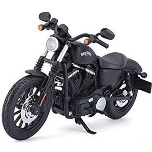 Maisto Harley-Davidson Sportster Iron 883: getrouw motorfietsmodel 1:12, met beweegbare standaard en sturing, zwart (532326)