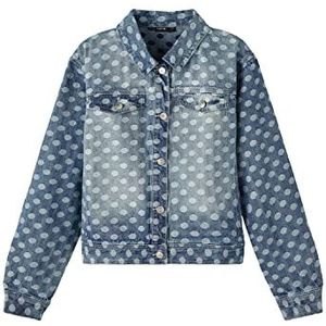 NAME IT Girl's NLFDOTIZZA DNM Short Jacket Jacket, Medium Blue Denim, 158/164, blauw (medium blue denim), 158/164 cm