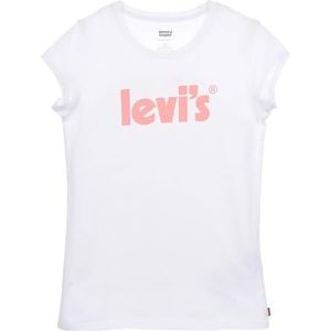 Levi's Kids Basic T-shirt w/Poster Meisjes 10-16 jaar oud, Wit, 16 jaar