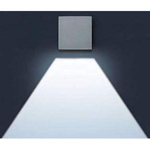 LED-wandlamp, vierkant, 1 stralingshoek, 60 °, 3000 K, 230 V, totaal vermogen 18,2 W, serie Lift Viera, 9 x 18 x 18 cm, grijs (referentie: S.5070W.14)