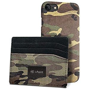 i-Paint Beschermende harde hoes en bijpassende kaarthouder voor iPhone 8/7 - Camouflage