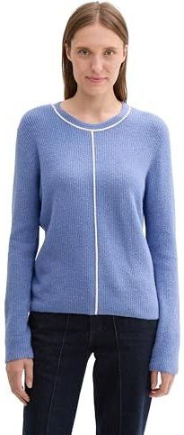 TOM TAILOR Trui  blauw / wit