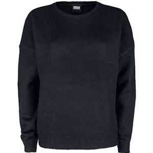 Urban Classics Dames Ladies Chunky Fluffy Sweater Sweatshirt, Zwart, XS