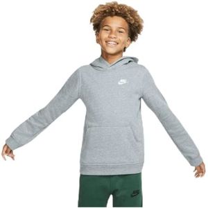 Nike Jongens Sportswear Club Hoody, grijs (Carbon Heather/White), S (128-137) cm