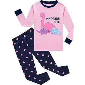 CM-Kid per Bambini, Pigiami Pyjama-set voor meisjes, Dinosaurus, 24 Maanden