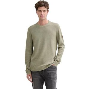 TOM TAILOR heren trui, 36922 - Grass Green Tonal Nep, XL