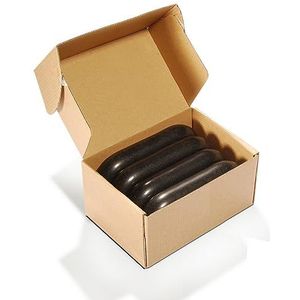 Master Massage 4 stuks XXL oversized super extra grote ovale vorm basalt massage hete steen massage steen warme steen set 15 cm x 8,6 cm x 2,8 cm - Spa-Beauty-Salon-Massage