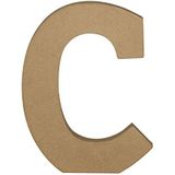 Décopatch AC854C - Een standaard van bruin papier-maché 15 x 2,5 x 20 cm, letter C