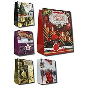 10 cadeauzakjes grote kerst met mica en veredeld met folie 32 x 26 x 13 cm cadeauzakjes cadeauzakje Taunus wenskaarten Uitgeverij 22-0410-3