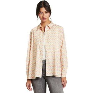 Bugatti Damen Casual blouse met blinde knoopsluiting