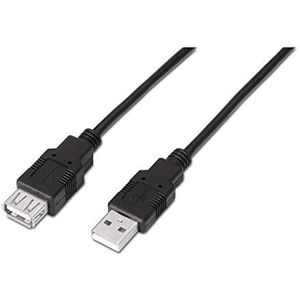 AISENS A101-0017 - USB-kabel (3 m, USB A, 2.0, zwart)