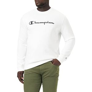Champion American Classics Fall Fleece Big Logo Crewneck, heren sweatshirt, Wit, XXL