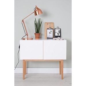Zuiver High on Wood Sideboard 2DO, Vinyl, White, 90x40x80 cm