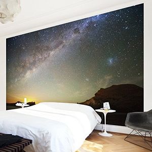 Apalis Vliesbehang sterrenhemel boven de zee fotobehang breed | vliesbehang wandbehang foto 3D fotobehang voor slaapkamer woonkamer keuken | zwart, 95018
