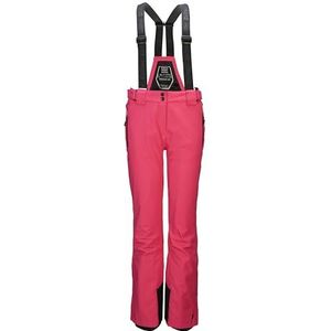 killtec Dames skibroek/skibroek met afritsbare slab en randbescherming Laraka, roze, 36, 35247-000