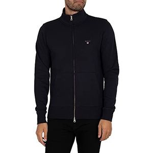 GANT Heren Full Zip Cardigan ORIGINEEL Vest MET Rits, evening blue, XS