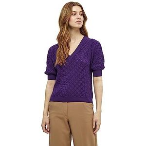 Peppercorn Dames Rosalia V-hals Halve Mouw Gebreid T-shirt, 1632 Keizerlijk Paars, XXL