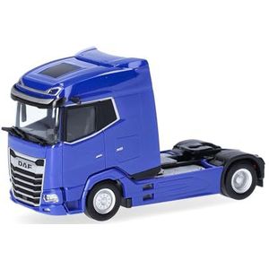 Herpa Vrachtwagenmodel DAF XG tractor 2-assig, ultramarijnblauw, miniatuur in schaal 1:87, verzamelobject, Made in Germany, kunststof