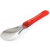 HENDI IJsspatel, met tritan handvat, ijslepel, ijsschep, gelato spatel, ijs spatel, (L)260mm, roestvast staal 18/10, rood