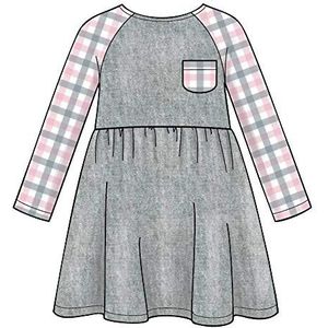 Simplicity S8998 kinderjurk, eenvoudig te naaien, sportswear jurk, bovenstuk, broek, papier, wit, verschillende kleuren