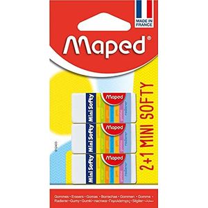 Maped Mini-Softy Eraser 012403, Pack van 3