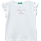 United Colors of Benetton T-shirt voor meisjes en meisjes, optisch wit 101, 1 jaar