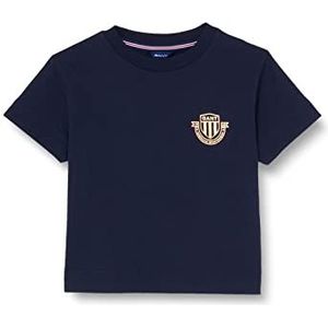 GANT Meisjes D1. Banner Shield SS T-shirt, Evening Blue, Standaard