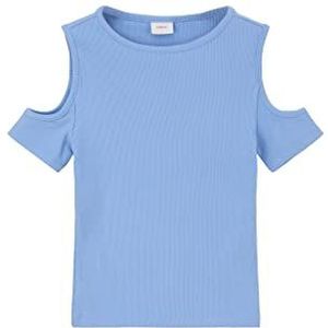 s.Oliver Junior Girls T-shirt met cut-out, blauw, 140, blauw, 140 cm