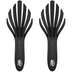 Wet Brush Go Green Curl Detangler Haarborstel - Zwart - Ultrazachte IntelliFlex ontwarrende haren glijden met gemak door klitten - geweldig voor krullend haar - geen gespleten punten en pijnvrij (Pack