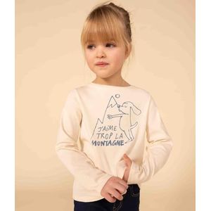 Petit Bateau T-shirt met lange mouwen voor meisjes, Avalanche wit, 6 Jaren