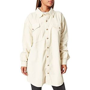 Urban Classics Dames Ladies Long Corduroy Overhemd hemd, witzand., XL