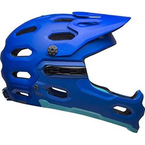 BELL Unisex Super 3R MIPS MTB-helm, mat blauw, klein/52-56 cm