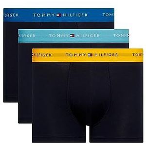 Tommy Hilfiger Zwembroek voor heren (Pack van 3), Amber Glow/Marine Blauw/Lakeside, S