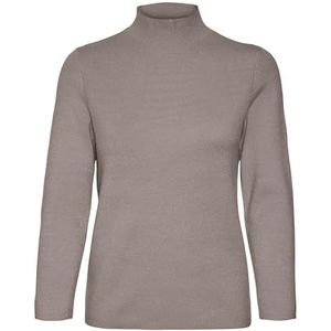 VERO MODA VMGOLD Naald 3/4 Funnelneck Pull.GA REP, Moon Rock/Detail: melange, XS