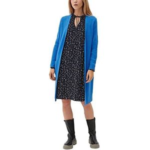 s.Oliver Damesvest met geribbelde structuur, blauw, 44