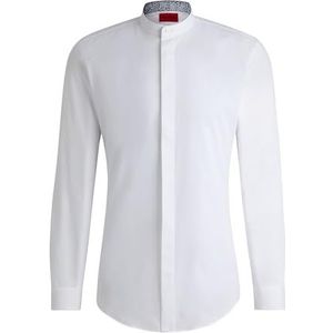 HUGO Heren Kaleb Shirt, Open White199, Open White199, 54