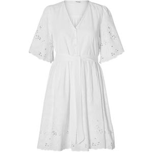 Selected - Dahlia - Korte Jurk - V-hals - Korte Mouwen - Inclusief Riem