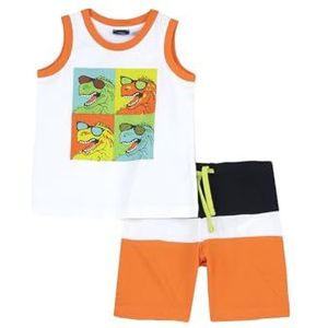 Chicco Compleet: tanktop en korte broek, Wit, 18 Maanden