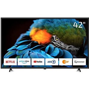 DYON Smart 42 XT 105 cm (42 inch) televisie (Full-HD Smart TV, HD Triple Tuner (DVB-C/-S2/-T2), Prime Video, Netflix & HbbTV)