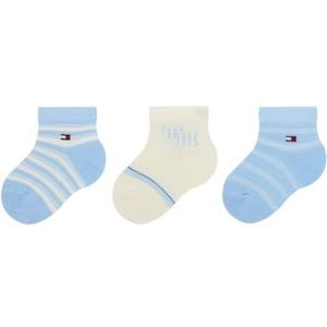 8719965009202 TH BABY SOCK 3P GIFTBOX STRIPE, lichtblauw, 19-22 EU