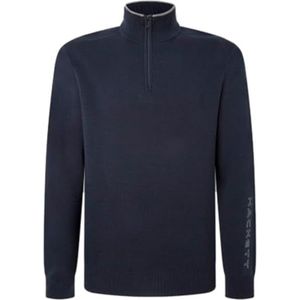 Hackett London Heren Egmont Noorwegen Knitwear, Blauw (Navy), XL, Blauw (zwart), XL