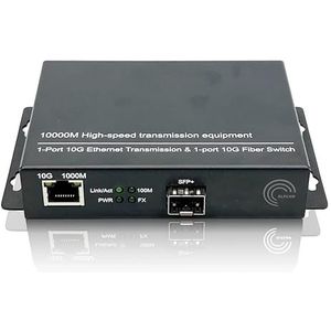 Elfcam® - 10 GB switch compatibel met Freebox Ultra en Orange Livebox 6, 10G Fiber Ethernet converter met 1 poort 10G SFP+ en 1 poort 10 GB Ethernet RJ45, verlengt je netwerk 10 GB
