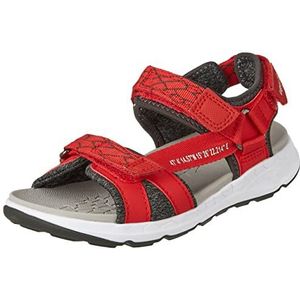 Superfit Criss Cross sandalen voor jongens, Rood Grijs 5000, 35 EU